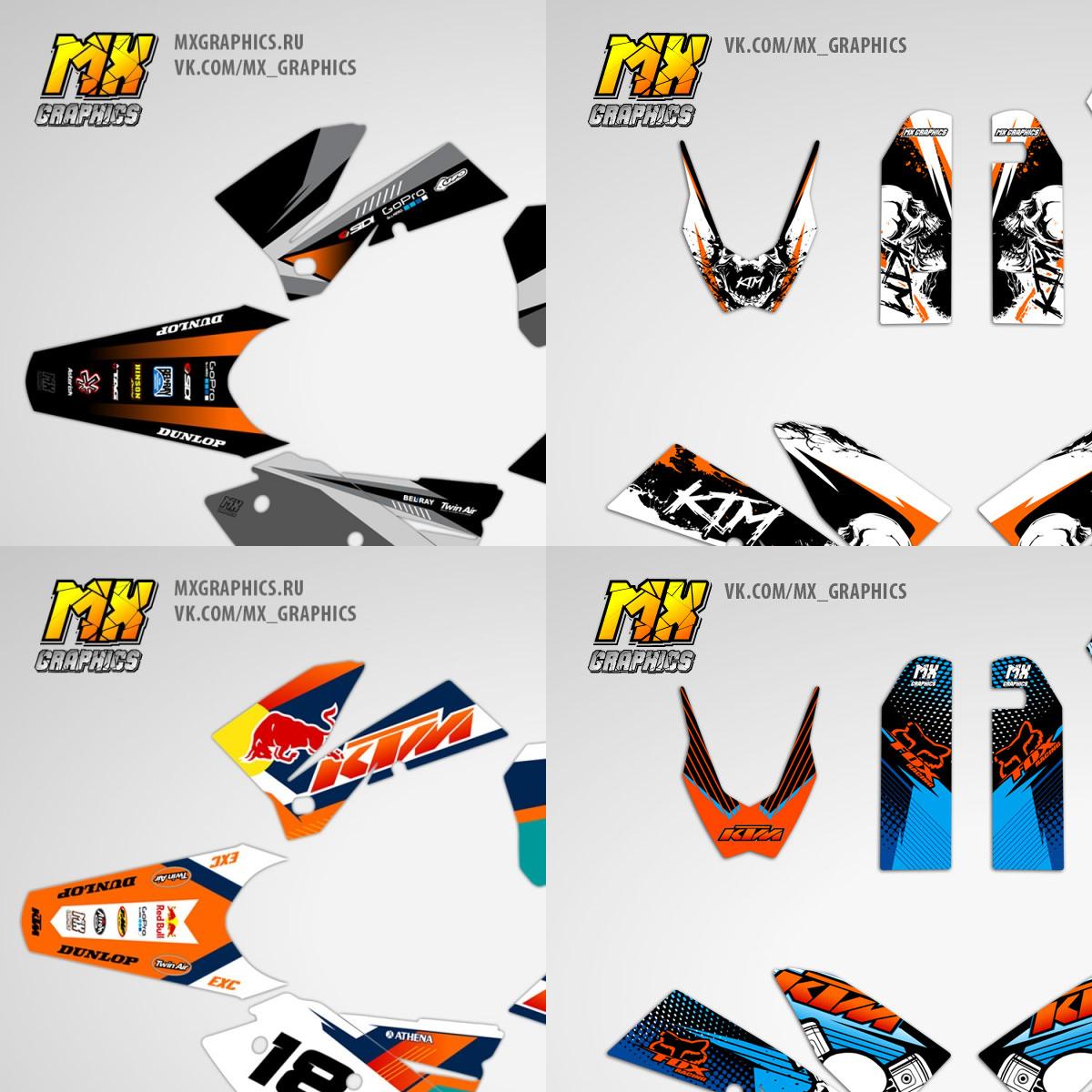 Наклейки (графика) KTM EXC 2005-2007