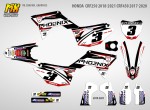 Наклейки на кроссовый мотоцикл Honda CRF-250 2018, 2019, 2020, 2021 CRF-450 2017, 2018, 2019, 2020 Phoenix | MX Graphics мото-графика