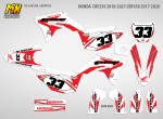 Наклейки на кроссовый мотоцикл Honda CRF-250 2018, 2019, 2020, 2021 CRF-450 2017, 2018, 2019, 2020 RW Style | MX Graphics мото-графика