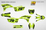 Наклейки на кроссовый мотоцикл Yamaha YZ250F 2010, 2011, 2012, 2013. Серия FreeRide Green | MX Graphics мото-графика