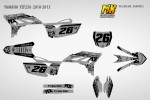 Наклейки на кроссовый мотоцикл Yamaha YZ250F 2010, 2011, 2012, 2013. Серия FreeRide Gray | MX Graphics мото-графика