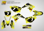 Наклейки на кроссовый мотоцикл Suzuki RMZ250 2010, 2011, 2012, 2013, 2014, 2015, 2016, 2017, 2018 Серия Oneal | MX Graphics мото-графика
