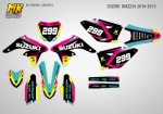 Наклейки на кроссовый мотоцикл Suzuki RMZ250 2010, 2011, 2012, 2013, 2014, 2015, 2016, 2017, 2018 Серия PINK | MX Graphics мото-графика