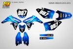 Наклейки на кроссовый мотоцикл Suzuki RMZ 250 2010, 2011, 2012, 2013, 2014, 2015, 2016, 2017, 2018 Серия MuscleMilk | MX Graphics мото-графика