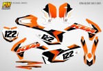 Наклейки на кроссовый мотоцикл KTM SX-SXF 2013, 2014, 2015 Classic V1 | MX Graphics мото-графика