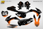Наклейки на кроссовый мотоцикл KTM SX-SXF 2013, 2014, 2015 RedBull GRAY | MX Graphics мото-графика