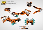 Наклейки на кроссовый мотоцикл KTM SX-SXF 2007, 2008, 2009, 2010. Серия TIGER | MX Graphics мото-графика