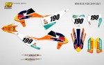 Наклейки на кроссовый и эндуро мотоцикл KTM SX-SXF 2019, 2020, 2021, 2022 EXC 2020, 2021, 2022 Herlings | MX Graphics мото-графика