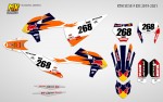 Наклейки на кроссовый и эндуро мотоцикл KTM SX-SXF 2019, 2020, 2021, 2022 EXC 2020, 2021, 2022, 2023 RedBull Motul | MX Graphics мото-графика