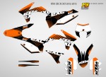 Наклейки на эндуро мотоцикл KTM EXC XC XCF 2012, 2013 Replica-12 | MX Graphics мото-графика