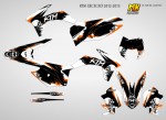 Наклейки на эндуро мотоцикл KTM EXC XC XCF 2012, 2013 SKULLS | MX Graphics мото-графика