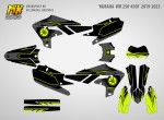 Наклейки на мотоцикл эндуро Yamaha WR450F 2019, 2020, 2021, 2022 GreenGray | MX Graphics мото-графика