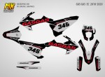 Наклейки на мотоцикл Gas Gas EC 2018, 2019, 2020. Серия BG-Gray | MX Graphics мото-графика