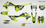 Наклейки на кросс-эндуро мотоцикл KTM EXC XC XCF 2017, 2018, 2019. Oneal Green | MX Graphics мото-графика
