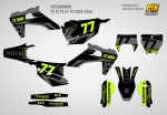 Наклейки на мотоцикл Husqvarna TE FE TX Enduro 2020, 2021, 2022 Gray Neon | MX Graphics мото-графика