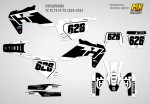 Наклейки на мотоцикл Husqvarna TE FE TX 2020, 2021, 2022, 2023 TC FC 2019, 2020, 2021, 2022 BW Russia | MX Graphics мото-графика