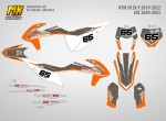 Наклейки на эндуро и кроссовый мотоцикл KTM SX-SXF 2019, 2020, 2021, 2022 EXC 2020, 2021, 2022, 2023. Серия Erzbergrodeo Edition | MX Graphics мото-графика