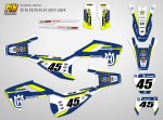 Наклейки на мотоцикл Husqvarna TE TC FE TX FS FC 2017, 2018, 2019 BNel2 | MX Graphics мото-графика
