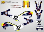 Наклейки на мотоцикл Husqvarna TE TC FE TX FS FC 2017, 2018, 2019 RedBull Kush | MX Graphics мото-графика
