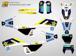 Наклейки на мотоцикл Husqvarna TE TC FE TX FS FC 2017, 2018, 2019 RockStar Motorex | MX Graphics мото-графика
