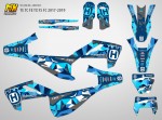 Наклейки на мотоцикл Husqvarna TE TC FE TX FS FC 2017, 2018, 2019 Blue diamonds | MX Graphics мото-графика