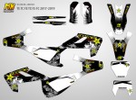 Наклейки на мотоцикл Husqvarna TE TC FE TX FS FC 2017, 2018, 2019 RockStar Gray | MX Graphics мото-графика