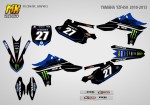 Наклейки на кроссовый мотоцикл Yamaha YZ450F 2010, 2011, 2012, 2013 серия MONSTER | MX Graphics мото-графика