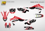 Наклейки на кроссовый мотоцикл Yamaha YZ450F 2010, 2011, 2012, 2013 серия RedGYTR | MX Graphics мото-графика