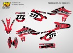 Наклейки на мотоцикл кроссовый Yamaha YZ450F 2010, 2011, 2012, 2013. Серия Red Blots | MX Graphics мото-графика