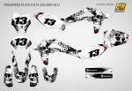Наклейки на мотоцикл Husqvarna TE 250 310 TC 250 2008, 2009, 2010, 2011, 2012, 2013 серия SKULLS | MX Graphics мото-графика