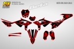 Наклейки на мотоцикл Beta RR 2020, 2021, 2022. Серия WESS Red | MX Graphics мото-графика
