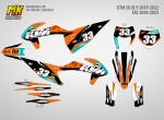 Наклейки на эндуро и кроссовый мотоцикл KTM SX-SXF 2019, 2020, 2021, 2022 EXC 2020, 2021, 2022, 2023. Серия Andry | MX Graphics мото-графика