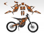 Наклейки Orange X-Camo на Sur-Ron Light bee X/L1e S | MX Graphics мото-графика
