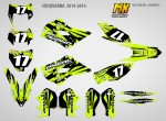 Наклейки на мотоцикл Husqvarna TE TC FC FE 125-250 250-350-450 2014, 2015, 2016. Серия Green Oneal | MX Graphics мото-графика