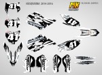Наклейки на мотоцикл Husqvarna TE TC FC FE 125-250 250-350-450 2014, 2015, 2016. Серия White Oneal | MX Graphics мото-графика