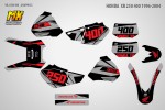 Наклейки для мотоцикла Honda XR-250 XR-400 1996, 1997, 1998, 1999, 2000, 2001, 2002, 2003, 2004 NS-Gray | MX Graphics мото-графика