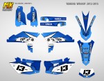 Наклейки на мотоцикл Yamaha WR 450F 2012, 2013, 2014, 2015 Blue Lines | MX Graphics мото-графика