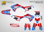 Наклейки на кроссовый мотоцикл Honda CRF 450R 2021, 2022 Серия HRC Classic | MX Graphics мото-графика
