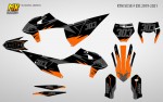 Наклейки на эндуро и кроссовые мотоциклы KTM SX-SXF 2019, 2020, 2021, 2022 EXC 2020, 2021, 2022 RedBull GRAY | MX Graphics мото-графика