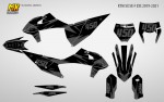 Наклейки на эндуро и кроссовые мотоциклы KTM SX-SXF 2019, 2020, 2021, 2022 EXC 2020, 2021, 2022 GRAY BULL | MX Graphics мото-графика