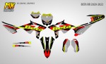Наклейки на мотоцикл Beta RR 2020, 2021, 2022 Neon GRAY | MX Graphics мото-графика