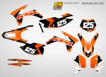 Наклейки на кроссовый мотоцикл KTM SX SXF 2011, 2012. Серия Classic V1 | MX Graphics мото-графика