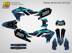 Наклейки на мотоцикл эндуро Yamaha WR450F 2019, 2020, 2021, 2022. Серия Gray Scratch | MX Graphics мото-графика