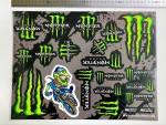 Стикерпак Monster. Набор мотостикеров (наклеек) формата А3 | MX Graphics мото-графика