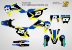 Наклейки на эндуро и кроссовые мотоциклы Husqvarna TE FE TX 2020, 2021, 2022, 2023 TC FC 2019, 2020, 2021, 2022. Серия BluY | MX Graphics мото-графика
