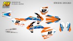 Наклейки на кроссовый мотоцикл KTM SX 85 2018, 2019, 2020, 2021, 2022, 2023, 2024. Серия Holeshot | MX Graphics мото-графика