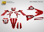 Наклейки на мотоцикл Beta XTrainer 2020, 2021, 2022. Серия Red Diamonds | MX Graphics мото-графика