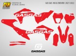 Наклейки на мотоцикл Gas-Gas EC EX MC 2021, 2022, 2023. Серия RED MX | MX Graphics мото-графика