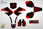 Наклейки на кроссовый мотоцикл Honda CR125 1998, 1999 CR250 1997, 1998, 1999. Серия Dark Red | MX Graphics мото-графика