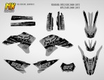Наклейки на мотоцикл Yamaha WR-250X WR-250R 2008, 2009, 2010, 2011, 2012, 2013, 2014, 2015. Серия Gray FOX | MX Graphics мото-графика